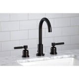 Kaiser FSC8925DKL Two-Handle 3-Hole Deck Mount Widespread Bathroom Faucet with Pop-Up Drain, Oil Rubbed Bronze