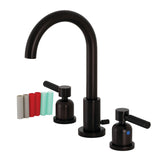 Kaiser FSC8925DKL Two-Handle 3-Hole Deck Mount Widespread Bathroom Faucet with Pop-Up Drain, Oil Rubbed Bronze