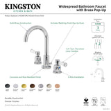 Paris FSC8925DPL Two-Handle 3-Hole Deck Mount Widespread Bathroom Faucet with Pop-Up Drain, Oil Rubbed Bronze