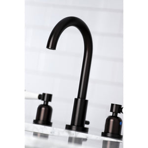 Paris FSC8925DPL Two-Handle 3-Hole Deck Mount Widespread Bathroom Faucet with Pop-Up Drain, Oil Rubbed Bronze