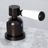 Paris FSC8925DPL Two-Handle 3-Hole Deck Mount Widespread Bathroom Faucet with Pop-Up Drain, Oil Rubbed Bronze