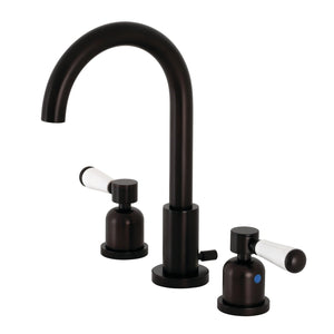 Paris FSC8925DPL Two-Handle 3-Hole Deck Mount Widespread Bathroom Faucet with Pop-Up Drain, Oil Rubbed Bronze
