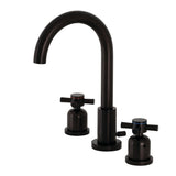 Concord FSC8925DX Two-Handle 3-Hole Deck Mount Widespread Bathroom Faucet with Pop-Up Drain, Oil Rubbed Bronze