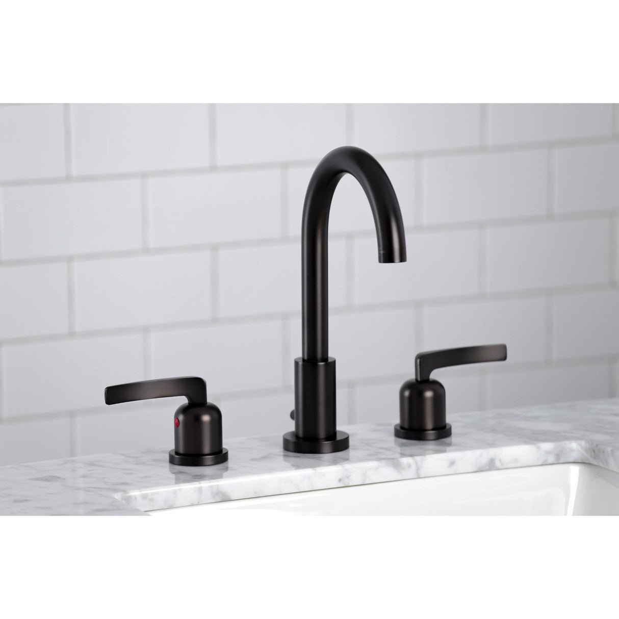 Centurion FSC8925EFL Two-Handle 3-Hole Deck Mount Widespread Bathroom Faucet with Pop-Up Drain, Oil Rubbed Bronze