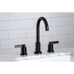 NuvoFusion FSC8925NDL Two-Handle 3-Hole Deck Mount Widespread Bathroom Faucet with Pop-Up Drain, Oil Rubbed Bronze