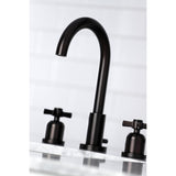 Millennium FSC8925ZX Two-Handle 3-Hole Deck Mount Widespread Bathroom Faucet with Pop-Up Drain, Oil Rubbed Bronze