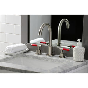 Kaiser FSC8928CKL Two-Handle 3-Hole Deck Mount Widespread Bathroom Faucet with Pop-Up Drain, Brushed Nickel