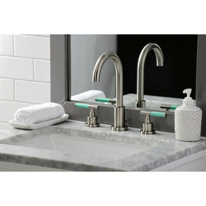 Kaiser FSC8928CKL Two-Handle 3-Hole Deck Mount Widespread Bathroom Faucet with Pop-Up Drain, Brushed Nickel