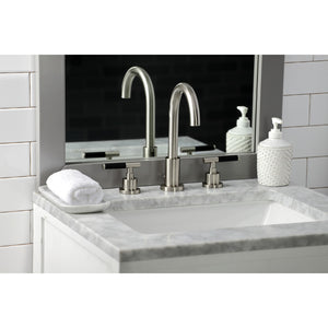 Kaiser FSC8928CKL Two-Handle 3-Hole Deck Mount Widespread Bathroom Faucet with Pop-Up Drain, Brushed Nickel