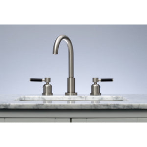 Kaiser FSC8928DKL Two-Handle 3-Hole Deck Mount Widespread Bathroom Faucet with Pop-Up Drain, Brushed Nickel