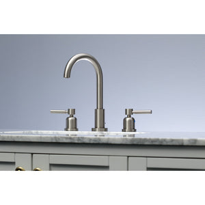 Concord FSC8928DL Two-Handle 3-Hole Deck Mount Widespread Bathroom Faucet with Pop-Up Drain, Brushed Nickel