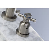 Concord FSC8928DX Two-Handle 3-Hole Deck Mount Widespread Bathroom Faucet with Pop-Up Drain, Brushed Nickel