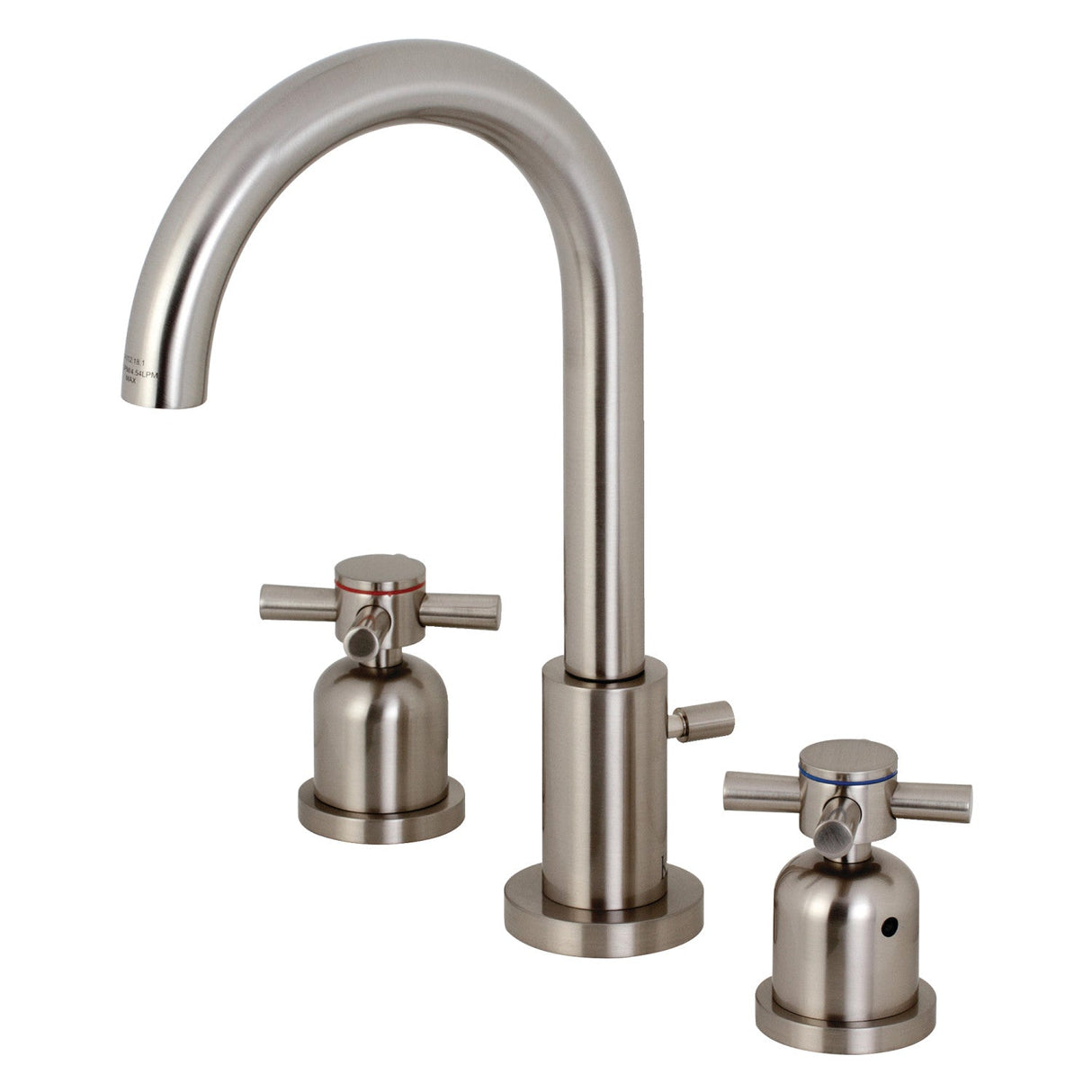 Concord FSC8928DX Two-Handle 3-Hole Deck Mount Widespread Bathroom Faucet with Pop-Up Drain, Brushed Nickel