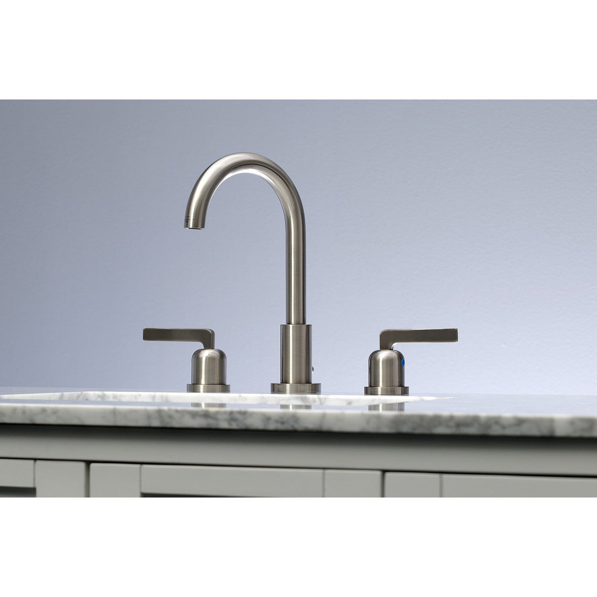 Centurion FSC8928EFL Two-Handle 3-Hole Deck Mount Widespread Bathroom Faucet with Pop-Up Drain, Brushed Nickel