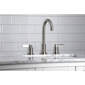 NuvoFusion FSC8928NDL Two-Handle 3-Hole Deck Mount Widespread Bathroom Faucet with Pop-Up Drain, Brushed Nickel