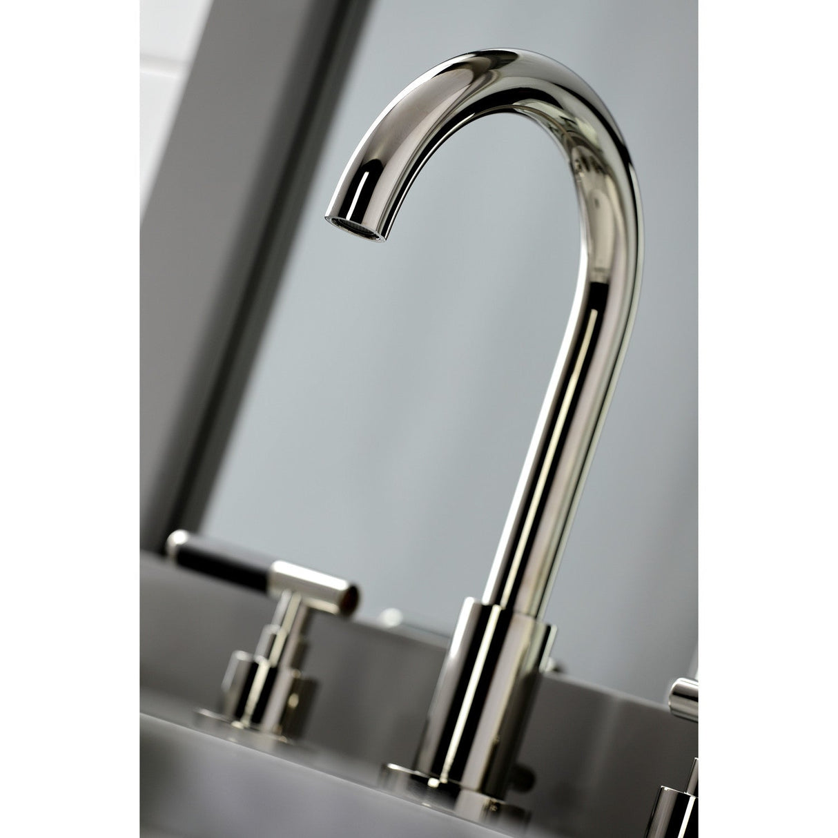 Kaiser FSC8929CKL Two-Handle 3-Hole Deck Mount Widespread Bathroom Faucet with Pop-Up Drain, Polished Nickel