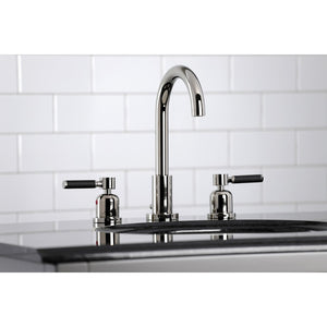 Kaiser FSC8929DKL Two-Handle 3-Hole Deck Mount Widespread Bathroom Faucet with Pop-Up Drain, Polished Nickel