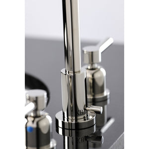 Concord FSC8929DL Two-Handle 3-Hole Deck Mount Widespread Bathroom Faucet with Pop-Up Drain, Polished Nickel