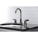 NuvoFusion FSC8929NDL Two-Handle 3-Hole Deck Mount Widespread Bathroom Faucet with Pop-Up Drain, Polished Nickel