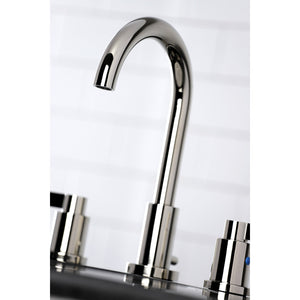 NuvoFusion FSC8929NDL Two-Handle 3-Hole Deck Mount Widespread Bathroom Faucet with Pop-Up Drain, Polished Nickel