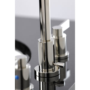 NuvoFusion FSC8929NDL Two-Handle 3-Hole Deck Mount Widespread Bathroom Faucet with Pop-Up Drain, Polished Nickel