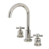 Millennium FSC8929ZX Two-Handle 3-Hole Deck Mount Widespread Bathroom Faucet with Pop-Up Drain, Polished Nickel