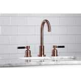 Kaiser FSC892DKLAC Two-Handle 3-Hole Deck Mount Widespread Bathroom Faucet with Pop-Up Drain, Antique Copper