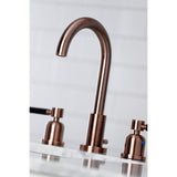 Kaiser FSC892DKLAC Two-Handle 3-Hole Deck Mount Widespread Bathroom Faucet with Pop-Up Drain, Antique Copper