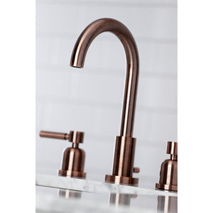 Concord FSC892DLAC Two-Handle 3-Hole Deck Mount Widespread Bathroom Faucet with Pop-Up Drain, Antique Copper