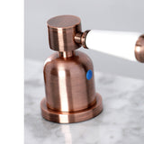 Paris FSC892DPLAC Two-Handle 3-Hole Deck Mount Widespread Bathroom Faucet with Pop-Up Drain, Antique Copper