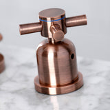 Concord FSC892DXAC Two-Handle 3-Hole Deck Mount Widespread Bathroom Faucet with Pop-Up Drain, Antique Copper