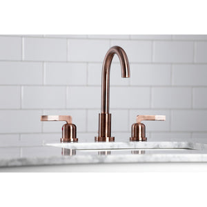 Centurion FSC892EFLAC Two-Handle 3-Hole Deck Mount Widespread Bathroom Faucet with Pop-Up Drain, Antique Copper