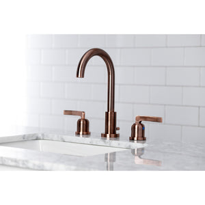 Centurion FSC892EFLAC Two-Handle 3-Hole Deck Mount Widespread Bathroom Faucet with Pop-Up Drain, Antique Copper