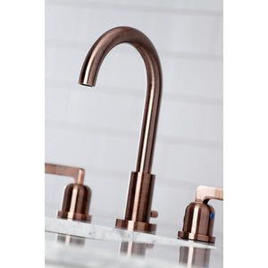 Centurion FSC892EFLAC Two-Handle 3-Hole Deck Mount Widespread Bathroom Faucet with Pop-Up Drain, Antique Copper