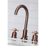 Millennium FSC892ZXAC Two-Handle 3-Hole Deck Mount Widespread Bathroom Faucet with Pop-Up Drain, Antique Copper