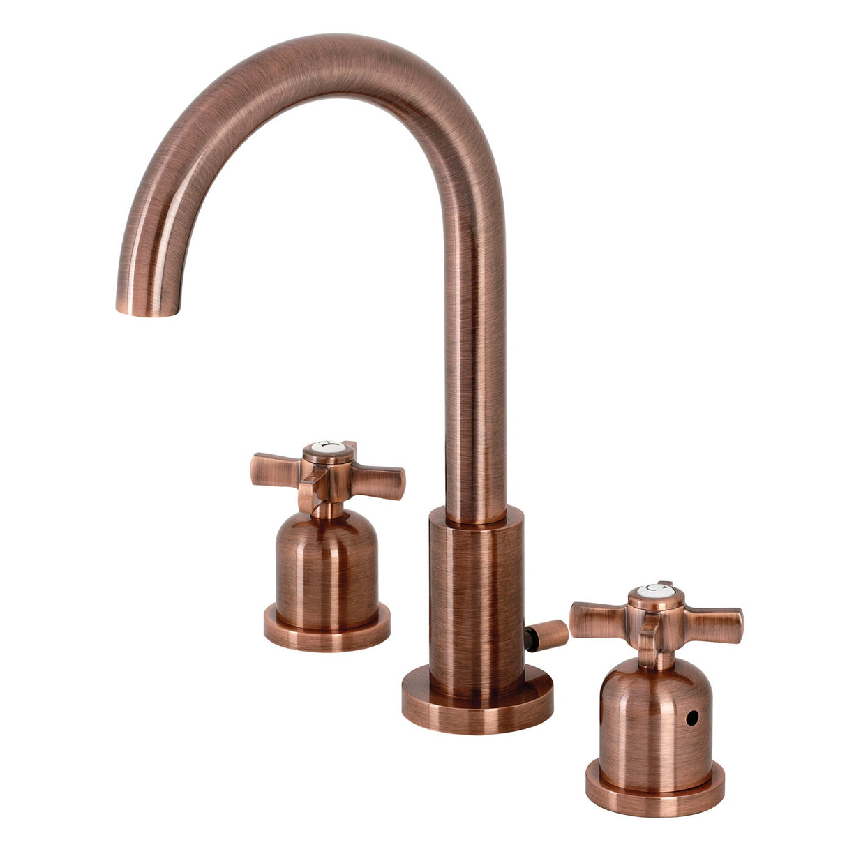 Millennium FSC892ZXAC Two-Handle 3-Hole Deck Mount Widespread Bathroom Faucet with Pop-Up Drain, Antique Copper