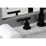 Kaiser FSC8930CKL Two-Handle 3-Hole Deck Mount Widespread Bathroom Faucet with Pop-Up Drain, Matte Black