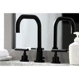 Kaiser FSC8930CKL Two-Handle 3-Hole Deck Mount Widespread Bathroom Faucet with Pop-Up Drain, Matte Black