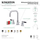 Kaiser FSC8930DKL Two-Handle 3-Hole Deck Mount Widespread Bathroom Faucet with Pop-Up Drain, Matte Black