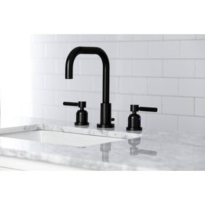 Concord FSC8930DL Two-Handle 3-Hole Deck Mount Widespread Bathroom Faucet with Pop-Up Drain, Matte Black