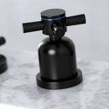 Concord FSC8930DX Two-Handle 3-Hole Deck Mount Widespread Bathroom Faucet with Pop-Up Drain, Matte Black