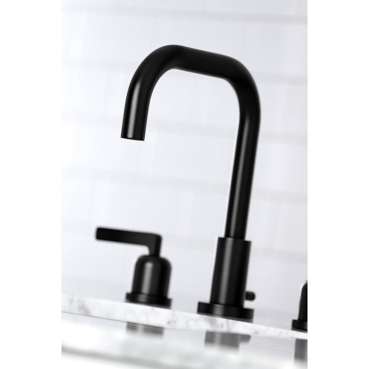 Centurion FSC8930EFL Two-Handle 3-Hole Deck Mount Widespread Bathroom Faucet with Pop-Up Drain, Matte Black