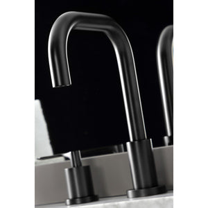 Serena FSC8930SVL Two-Handle 3-Hole Deck Mount Widespread Bathroom Faucet with Pop-Up Drain, Matte Black