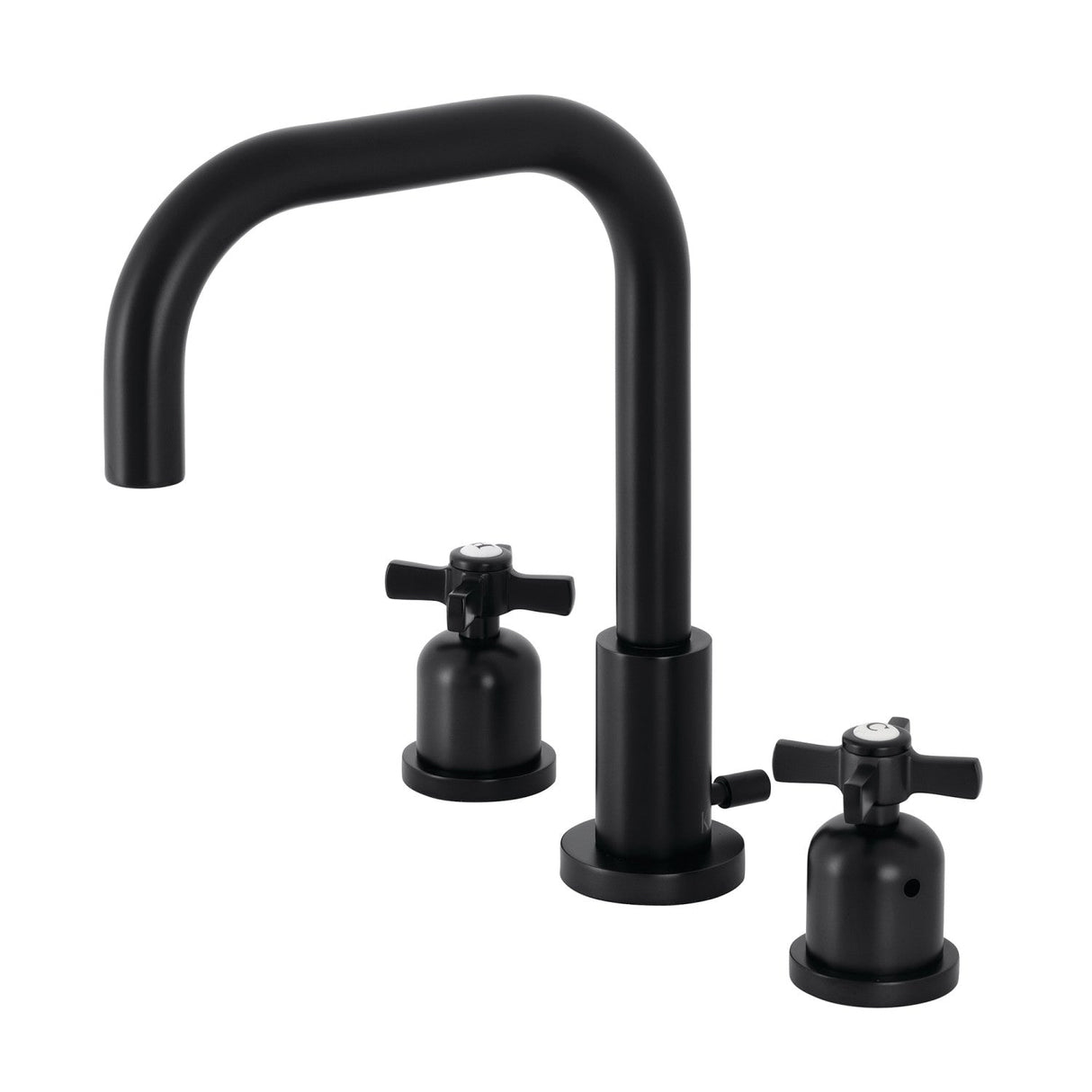 Millennium FSC8930ZX Two-Handle 3-Hole Deck Mount Widespread Bathroom Faucet with Pop-Up Drain, Matte Black