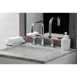 Kaiser FSC8931CKL Two-Handle 3-Hole Deck Mount Widespread Bathroom Faucet with Pop-Up Drain, Polished Chrome