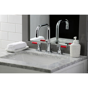 Kaiser FSC8931CKL Two-Handle 3-Hole Deck Mount Widespread Bathroom Faucet with Pop-Up Drain, Polished Chrome