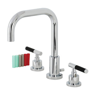 Kaiser FSC8931CKL Two-Handle 3-Hole Deck Mount Widespread Bathroom Faucet with Pop-Up Drain, Polished Chrome