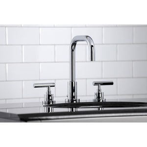 Manhattan FSC8931CML Two-Handle 3-Hole Deck Mount Widespread Bathroom Faucet with Pop-Up Drain, Polished Chrome