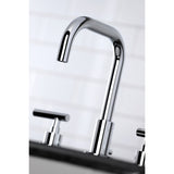 Manhattan FSC8931CML Two-Handle 3-Hole Deck Mount Widespread Bathroom Faucet with Pop-Up Drain, Polished Chrome