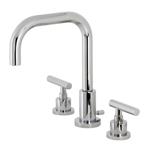 Manhattan FSC8931CML Two-Handle 3-Hole Deck Mount Widespread Bathroom Faucet with Pop-Up Drain, Polished Chrome